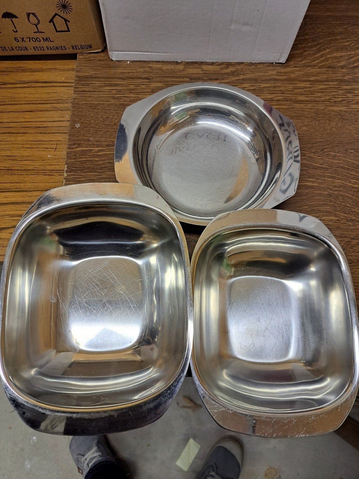 plats en inox, Maison & Meubles, Cuisine | Vaisselle, Enlèvement ou Envoi, Utilisé, Classique, Métal