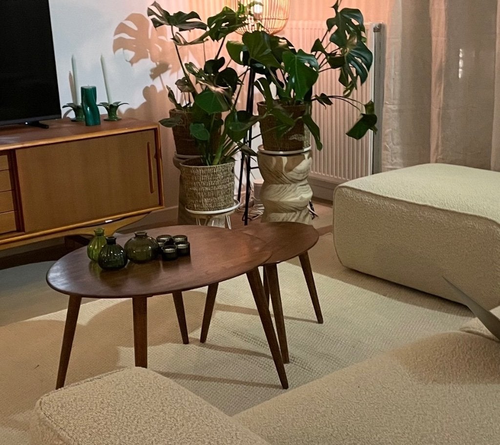 Salontafels Zara Home (set), Huis en Inrichting, Ophalen, Gebruikt, Ovaal, Hout