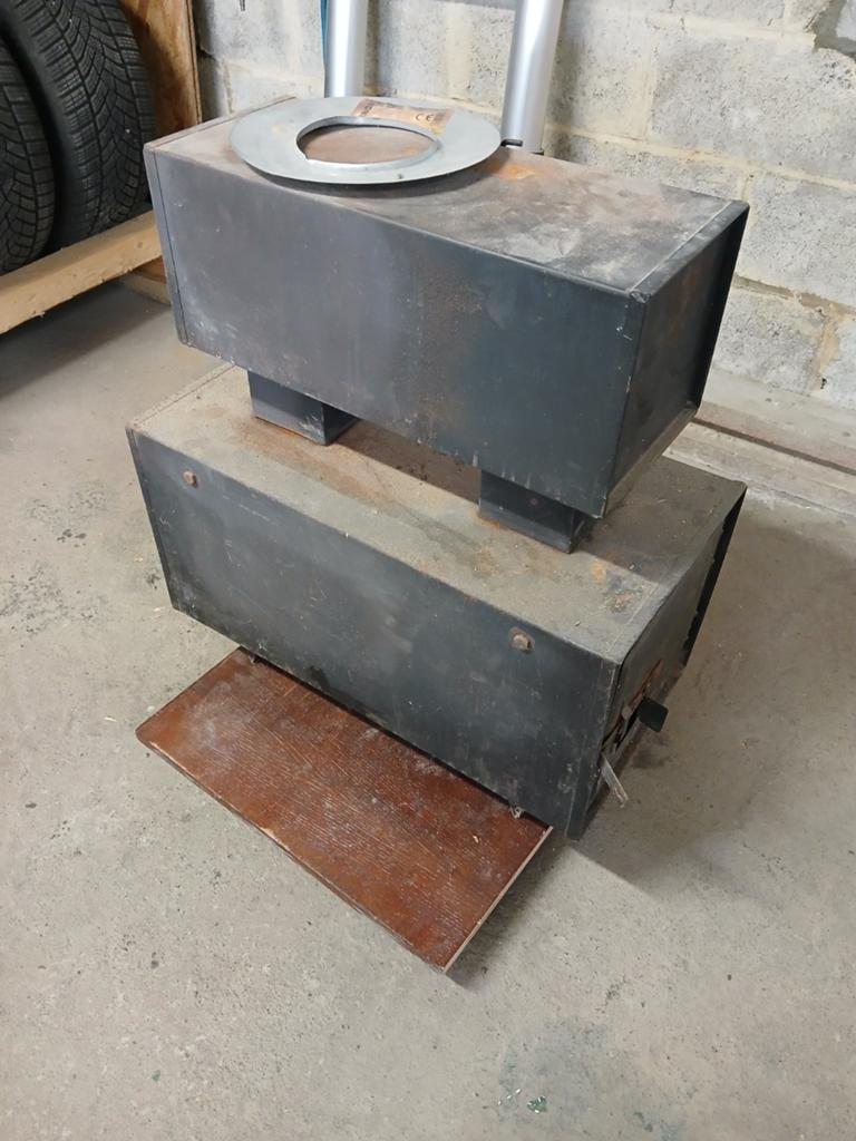 Petit foyer à bois en tôle, 50 à 100 cm, Enlèvement, Utilisé, Moins de 50 cm