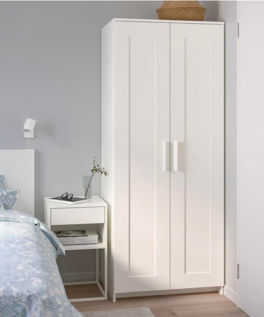 2 x Brimnes witte kleerkast - Ikea, Huis en Inrichting, Kasten | Kleerkasten, Ophalen, Zo goed als nieuw