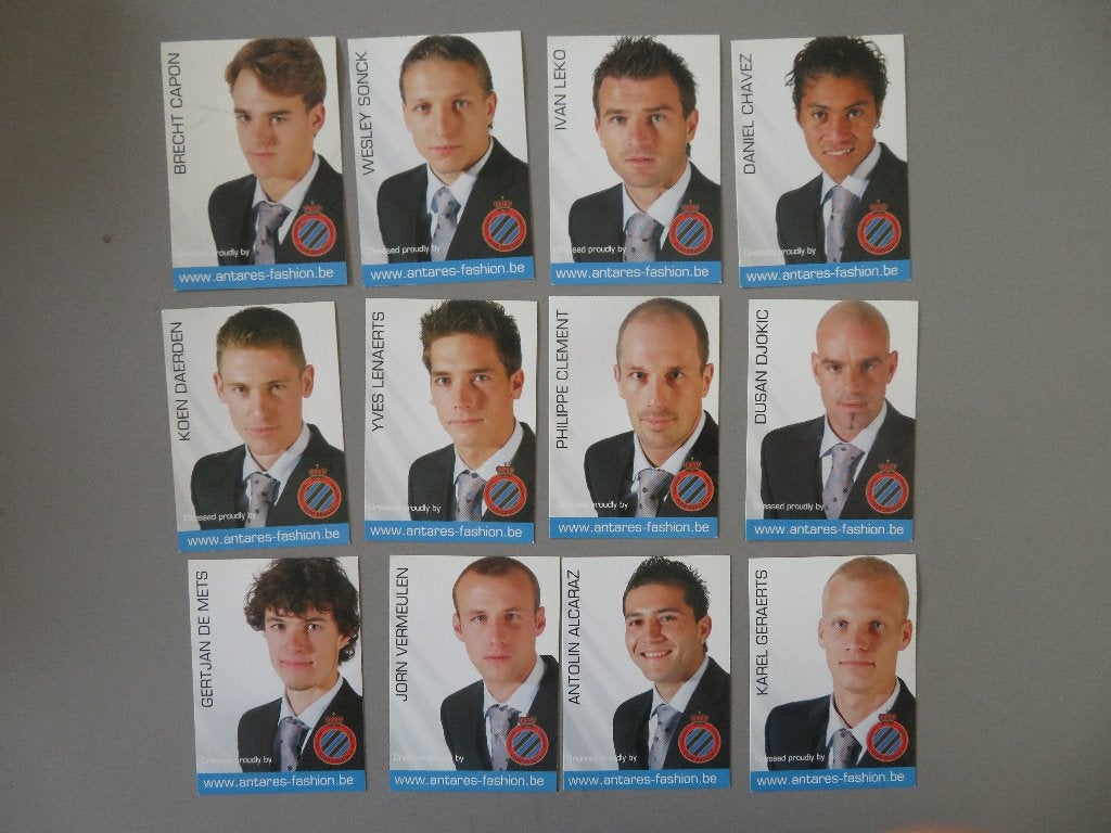 2007 Club Brugge spelerskaarten Antares Fashion Sonck Wesley, Enlèvement ou Envoi, Comme neuf, Cartes de joueur