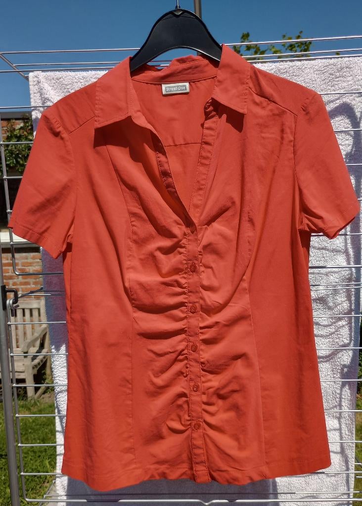 Street One : koraal-oranjerood blouse, Kleding | Dames, Maat 38/40 (M), Street One, Oranje, Ophalen of Verzenden