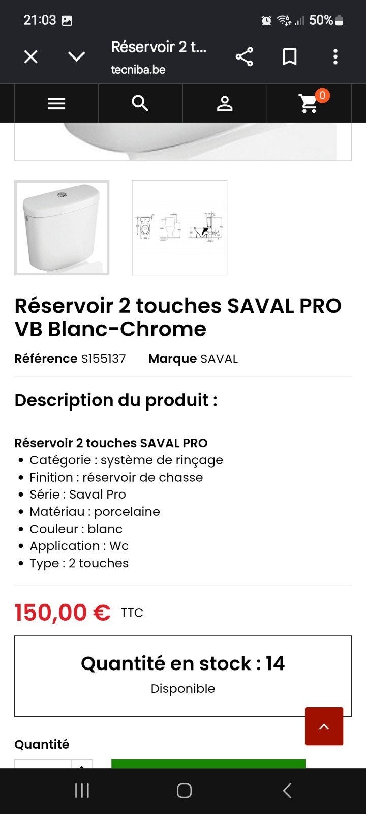 reservoir wc, Bricolage & Construction, Enlèvement, Neuf, Toilettes