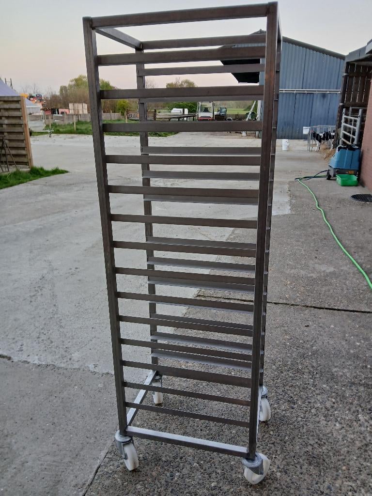 Rvs wagen slagerij, Zakelijke goederen, Ophalen, Gebruikt, Inox Meubilair