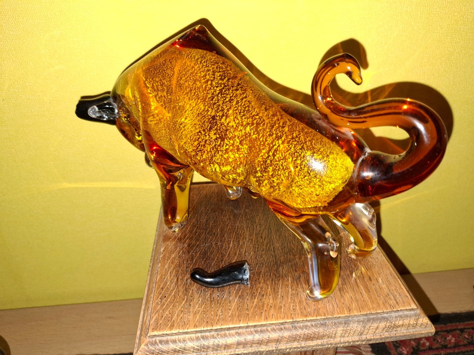 Grote glazen stier, Ophalen, Gebruikt, Glas, Minder dan 50 cm