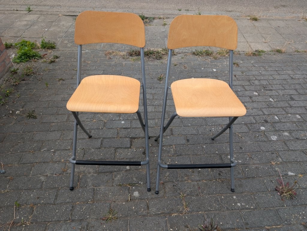 2 Tabourets de bar Ikea, Maison & Meubles, 2 tabourets, Enlèvement, Utilisé, Avec repose-pieds