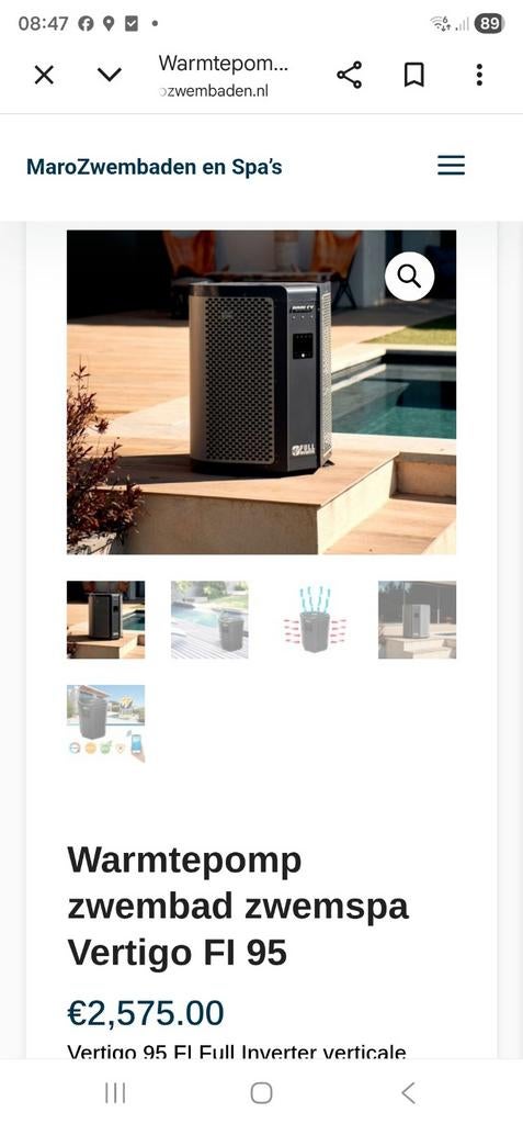 Zwembad warmtepomp 14kw full inverter, Ophalen
