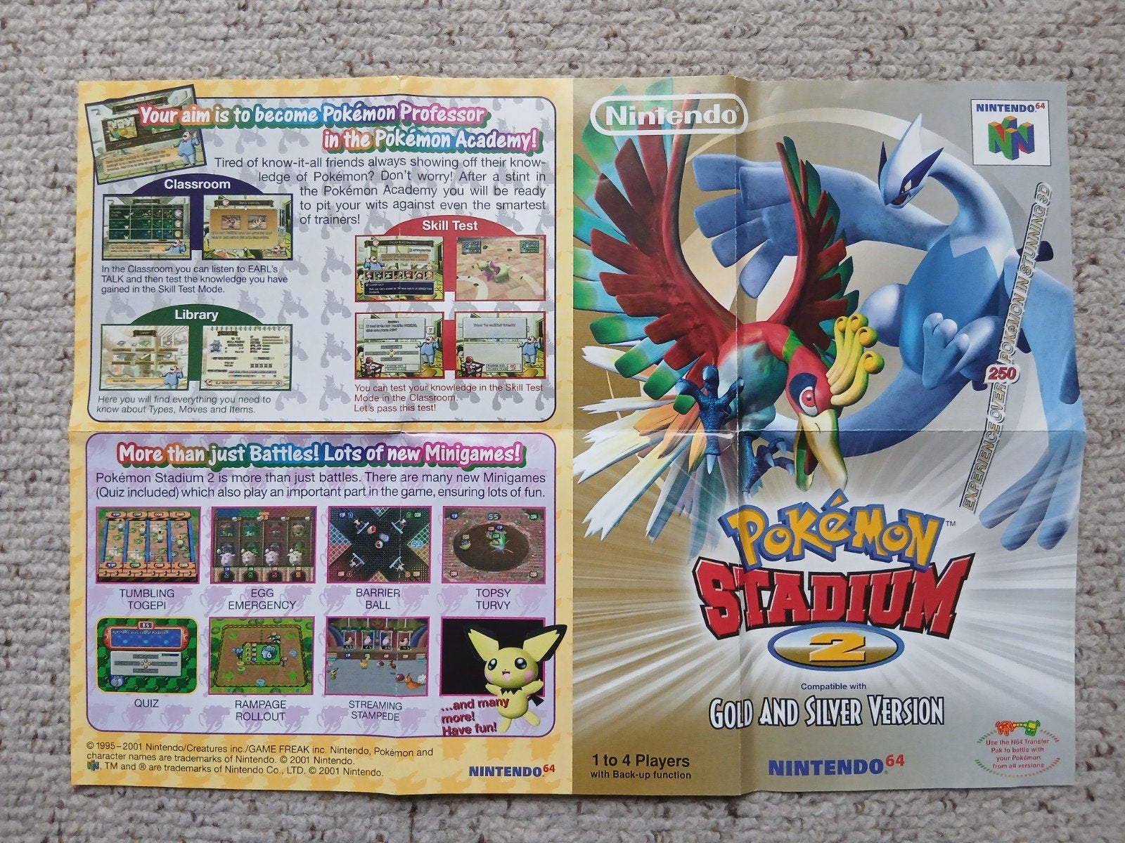 Pokémon Stadium 2 flyer voor Crystal, Enlèvement ou Envoi