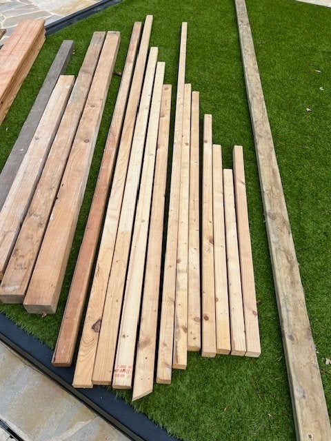 Rest partij hout allerlei, Ophalen, Zo goed als nieuw, Eiken, Balk