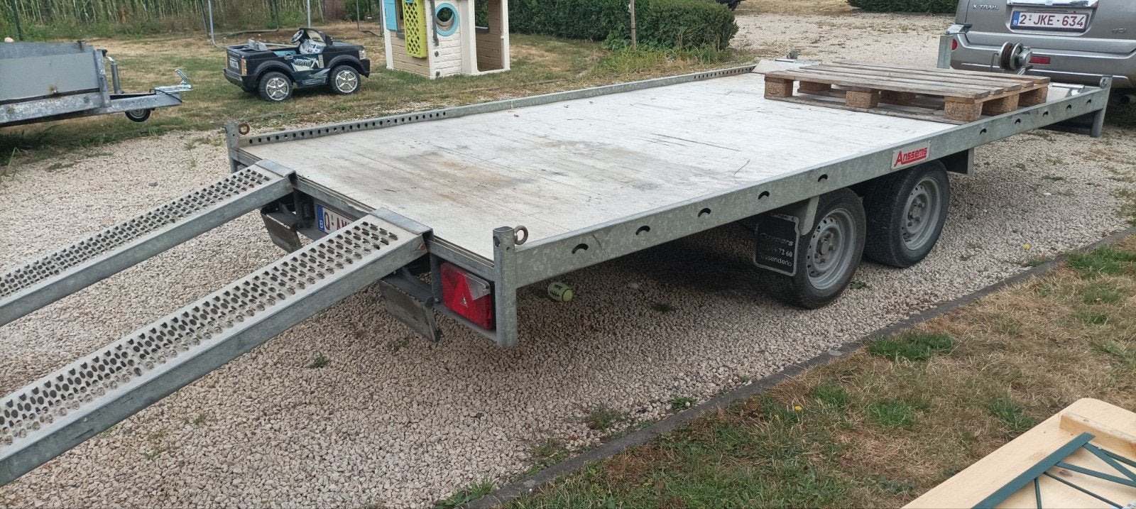 remorque de voiture 3tonne, 5 ans, inspection à blanc, Autos : Divers, Remorques, Enlèvement ou Envoi