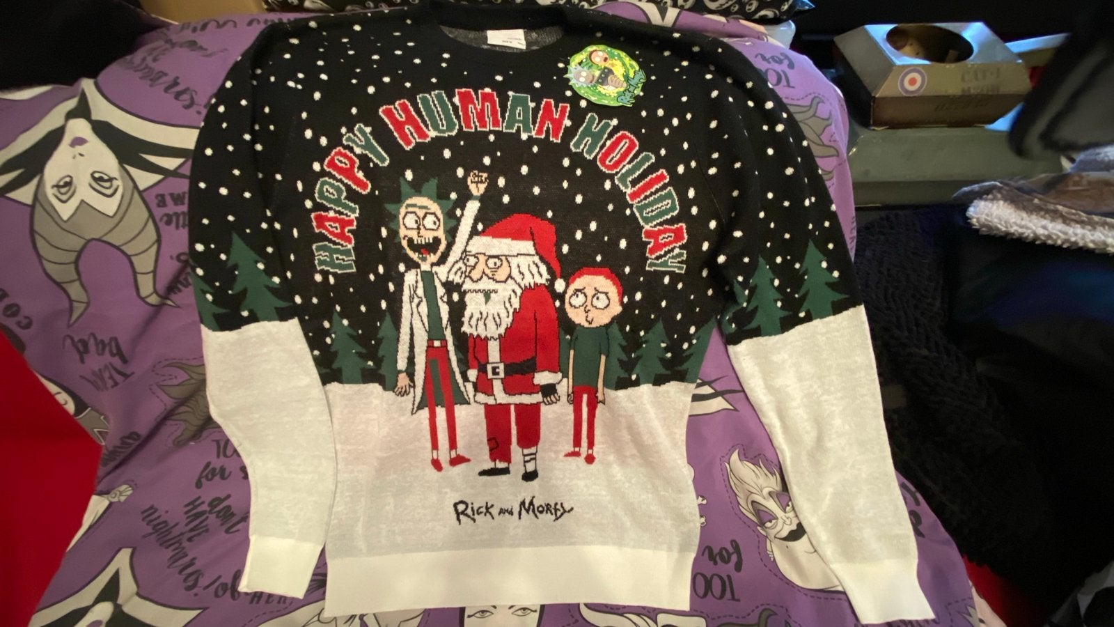 Pull de Noël Rick et Morty taille L, Enlèvement, Neuf