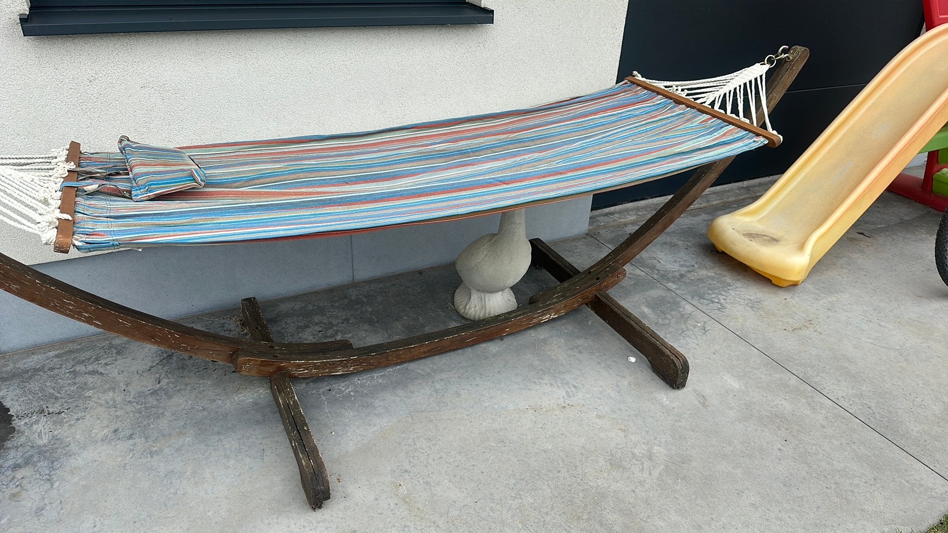 Hangmat met staander, Tuin en Terras, Hangmatten, Ophalen, Zo goed als nieuw