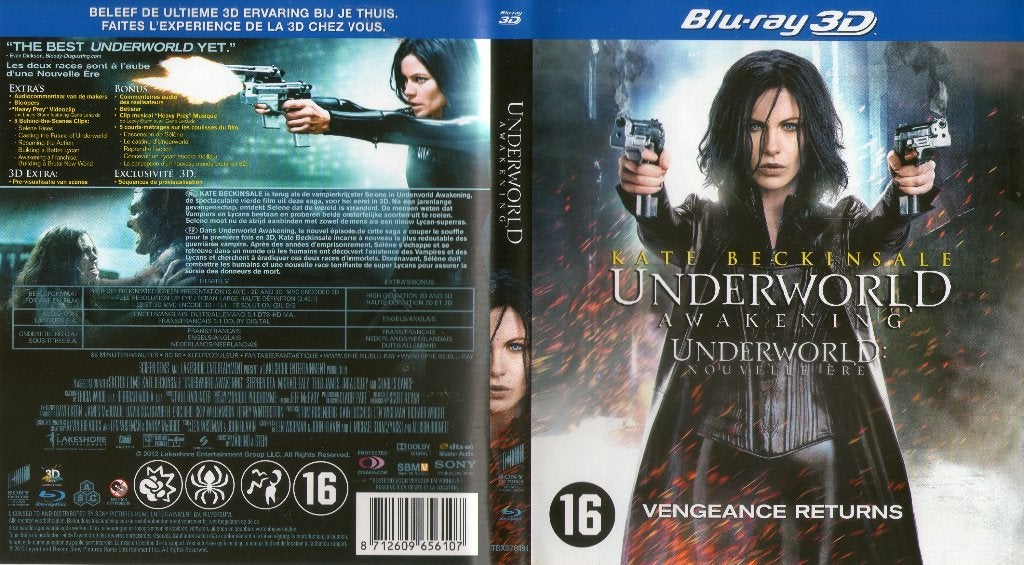 underworld  awakening (blu-ray 3D & blu-ray) nieuw, Cd's en Dvd's, Blu-ray, Ophalen of Verzenden, Zo goed als nieuw, Science Fiction en Fantasy