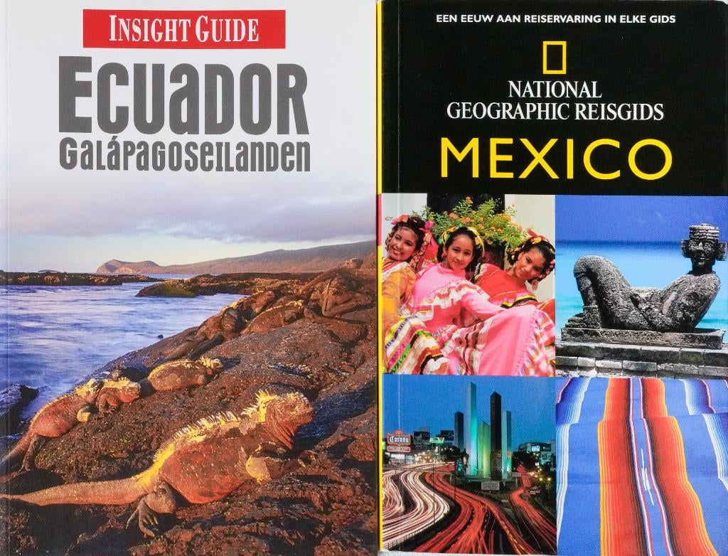 REISGIDSEN  ECUADOR MET GALAPAGOS EILANDEN EN MEXICO, Overige merken, Ophalen of Verzenden, Reisgids of -boek, Verschillende