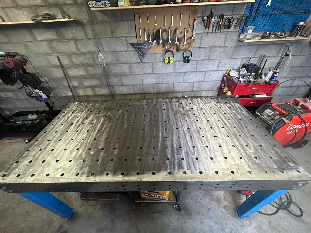 Lastafel 2000x1000 met atributen, Ophalen, Zo goed als nieuw, 170 cm of meer