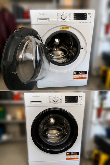 Wasmachine Whirlpool FFBBE7458BVF met inverter motor, Ophalen, Gebruikt, Handwasprogramma, Voorlader