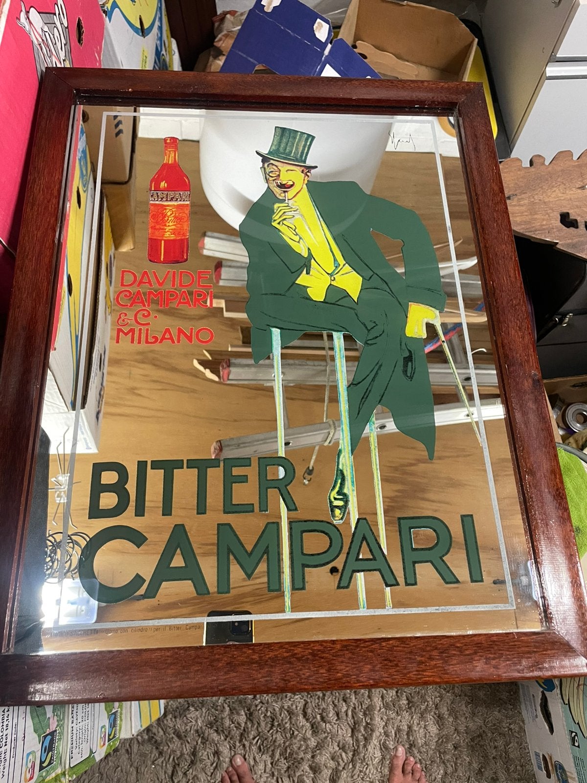 Reclame spiegel bitter campari jaren 80, Enlèvement ou Envoi