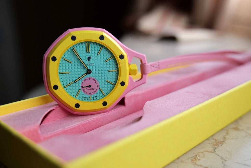 Swatch Audemars Piguet, Handtassen en Accessoires, Horloges | Heren, Ophalen, Nieuw, Zakhorloge, Swatch