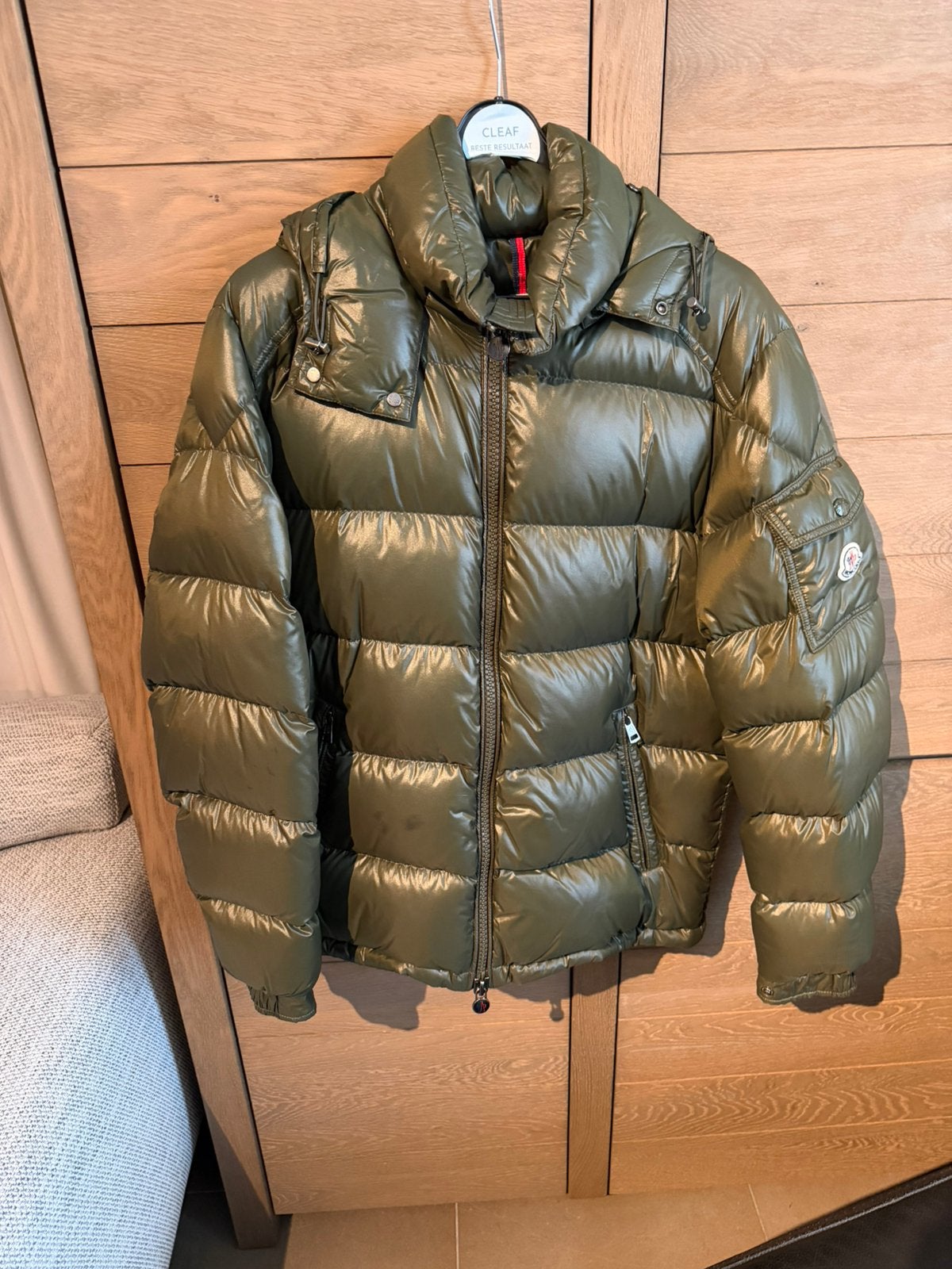 Moncler maya maat 4, Ophalen, Maat 52/54 (L), Moncler, Zo goed als nieuw