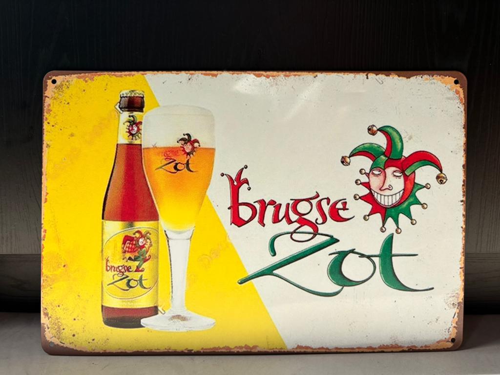 Reclamebord Brugse Zot, Enlèvement ou Envoi, Neuf, Panneau publicitaire