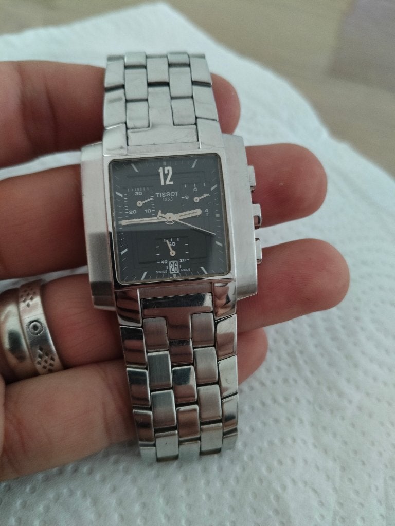 Tissot chronographe, Montre-bracelet, Autres marques, Enlèvement ou Envoi, Acier