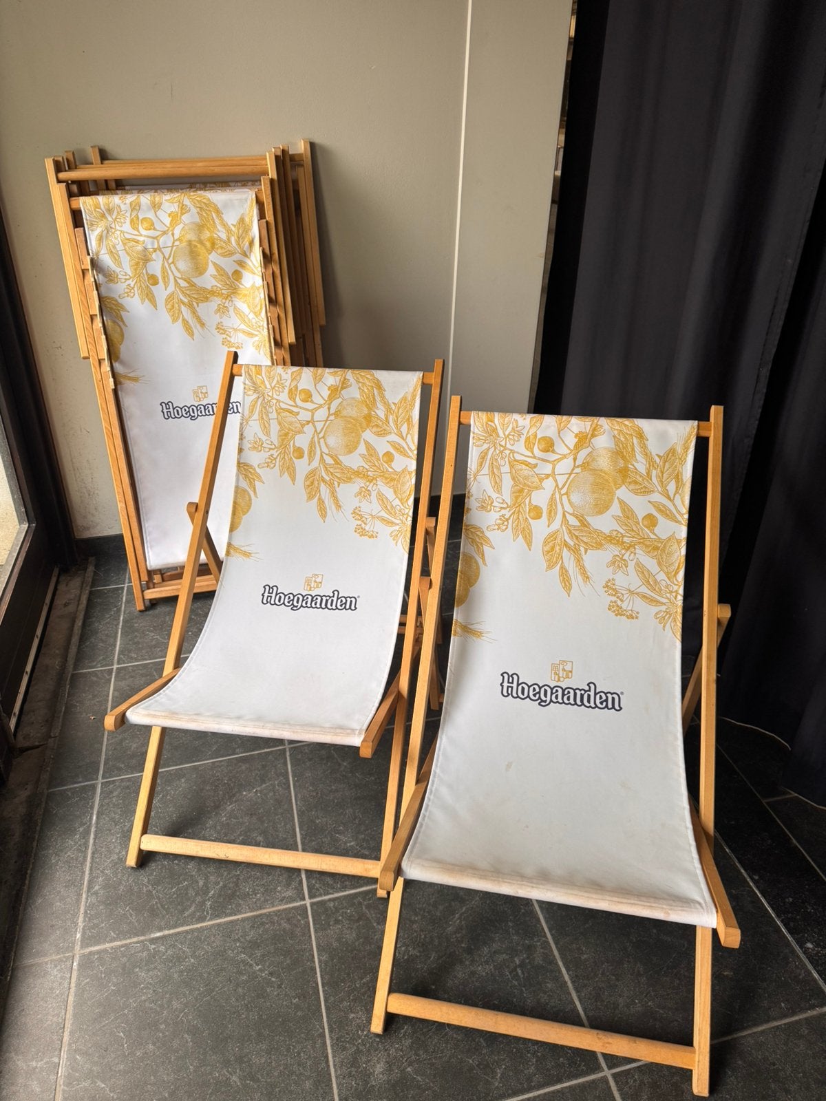 Strandstoelen Hoegaarden, Tuin en Terras, Ophalen, Gebruikt