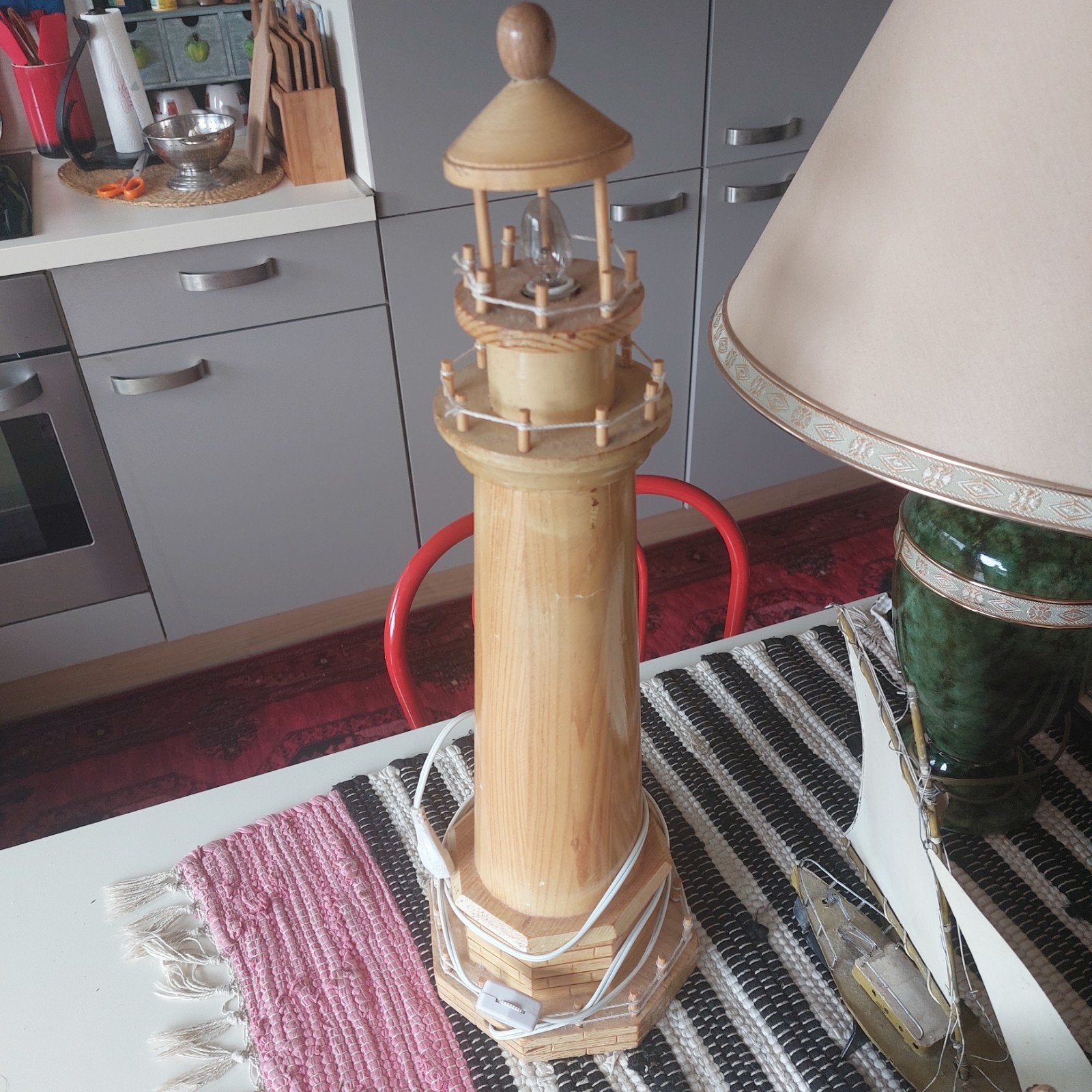 vuurtoren met licht, Ophalen