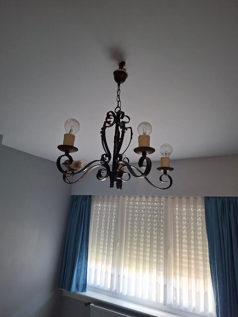 Luster, Huis en Inrichting, Lampen | Kroonluchters, Ophalen, Gebruikt, Metaal, Jaren 60