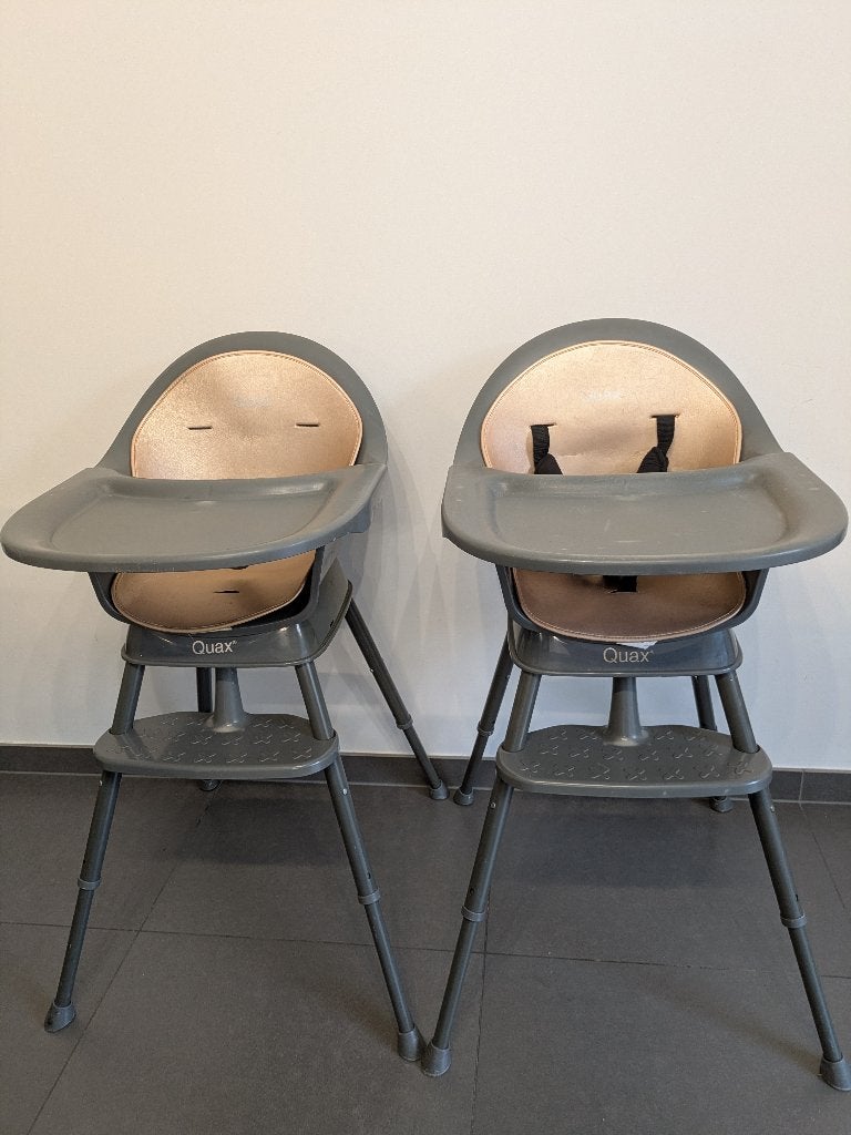 2 stuks Quax Kinderstoel Ultimo 3 Meegroeistoel - Grijs, Kinderen en Baby's, Kinderstoelen, Ophalen, Gebruikt, Meegroeistoel, Gordel(s)