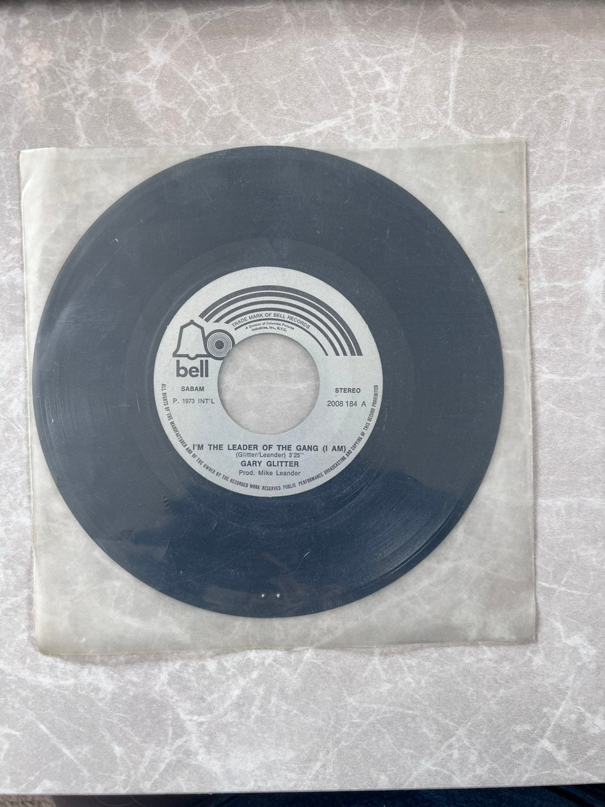 Vinyl 7" Gary Glitter, Cd's en Dvd's, Vinyl Singles, Gebruikt, 7 inch, Ophalen of Verzenden