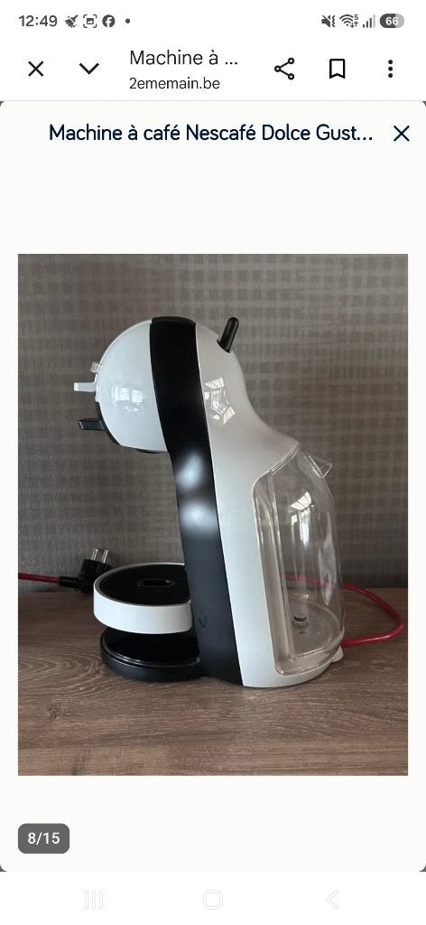 machine à café Dolce Gusto (Krups), Electroménager, Autres modèles, Réservoir d'eau amovible, Enlèvement ou Envoi, Dosettes et capsules de café