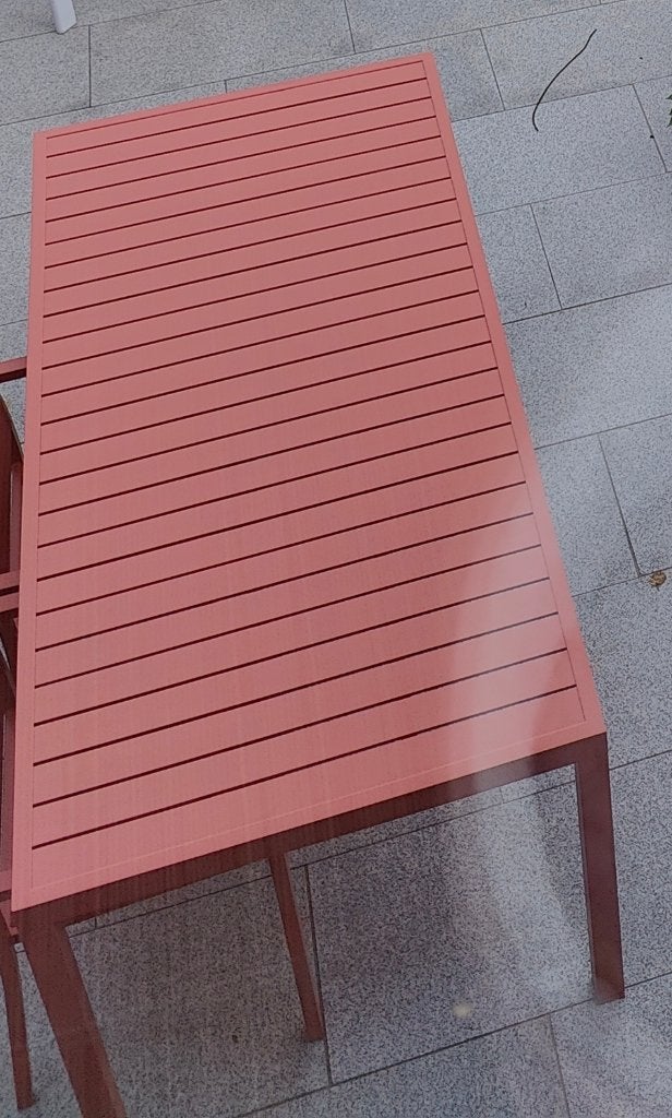 NIEUW Tuintafel aluminium terracotta, Tuin en Terras, Tuintafels, Ophalen, Nieuw, Rechthoekig, Aluminium