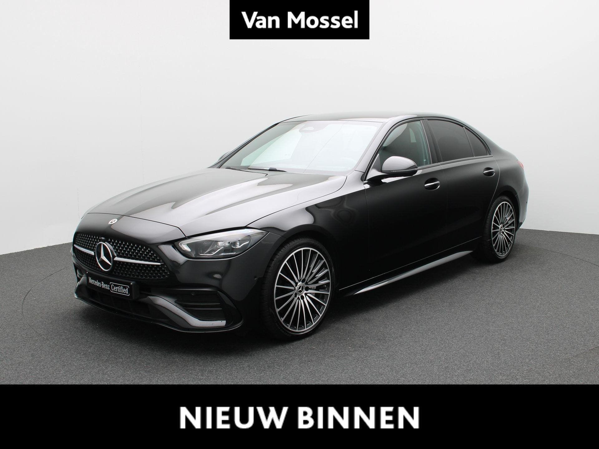 Mercedes-Benz C 180 AMG Line Berline + CARPLAY + LED + CAMER, Auto's, Automaat, 4 cilinders, Zwart, https://public.car-pass.be/vhr/147a2e74-f566-4f6d-b1c7-fac38bf468b3