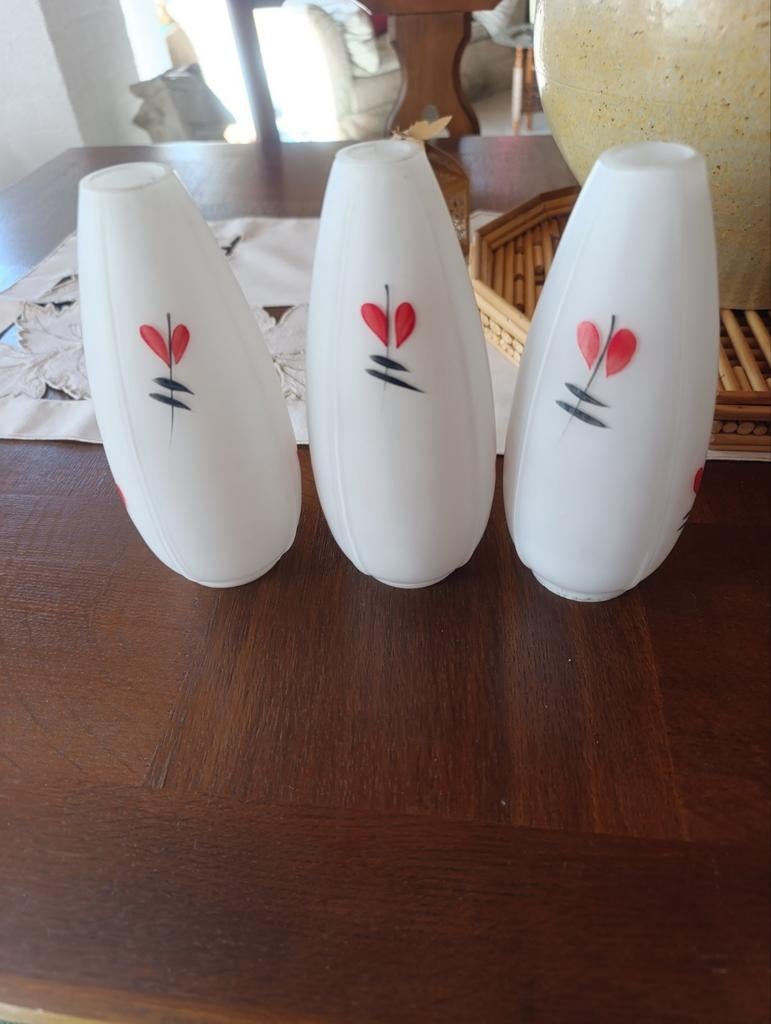 Lot de 3 globes lustre en verre, Enlèvement