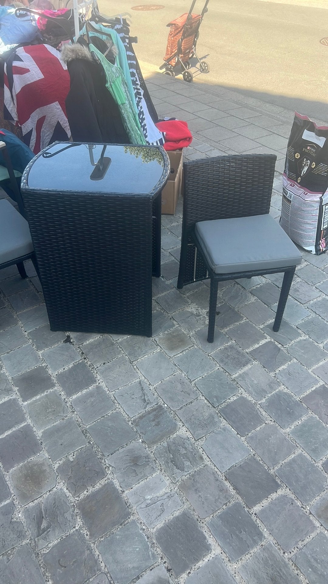 Tuintalf met stoeltje met kussen, Tuin en Terras, Ophalen of Verzenden, Zo goed als nieuw