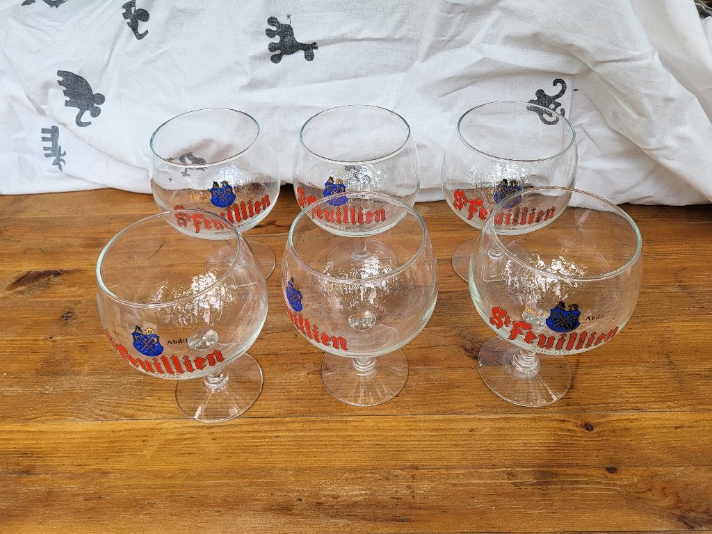 St. Feuillien glas, Collections, Verres & Petits Verres, Enlèvement, Utilisé, Verre à bière