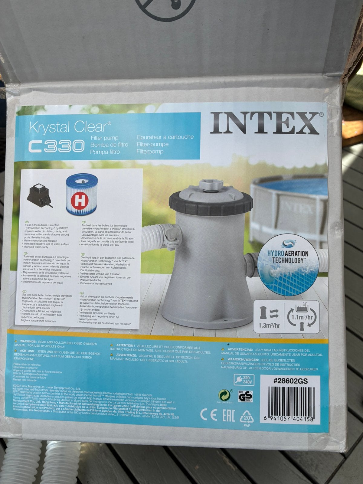 Intex filterpomp C330, Ophalen, Zo goed als nieuw, Filter