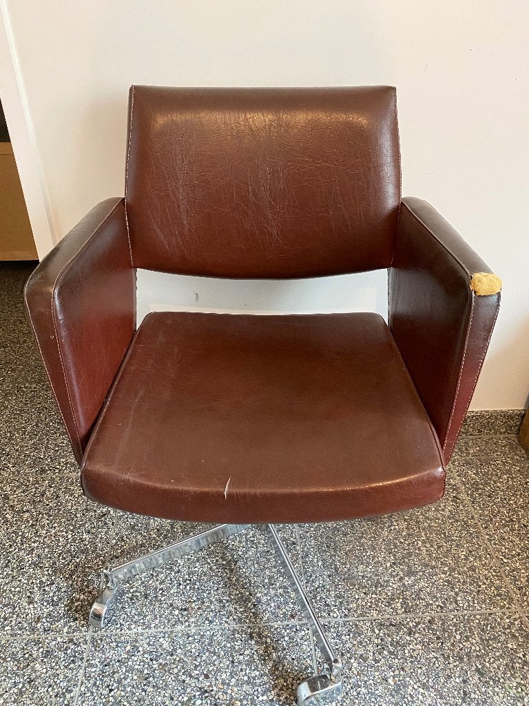Chaise de bureau rétro, Maison & Meubles, Chaises de bureau, Enlèvement, Utilisé, Brun, Chaise de bureau