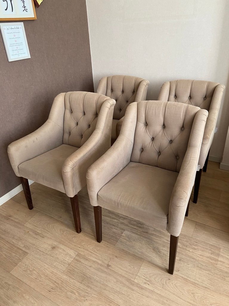 Lot 4 chaises haut de gamme BOCX Madrid, Bois, Brun, Enlèvement, Utilisé