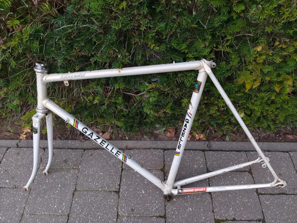 Origineel Gazelle koersframe, Fietsen en Brommers, Fietsonderdelen, Ophalen