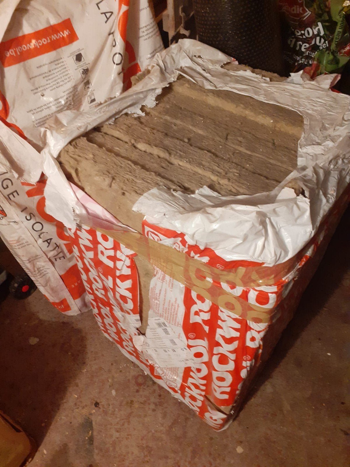 Restant isolant laine de roche Rockwool, Enlèvement, Laine de roche