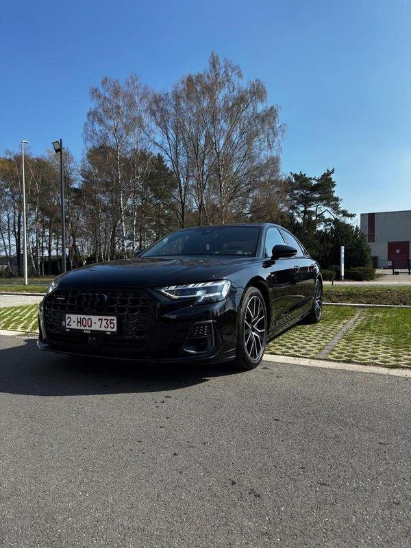 Audi A8 250kW 43000km 2023, Automaat, 4 deurs, 340 pk, Zwart