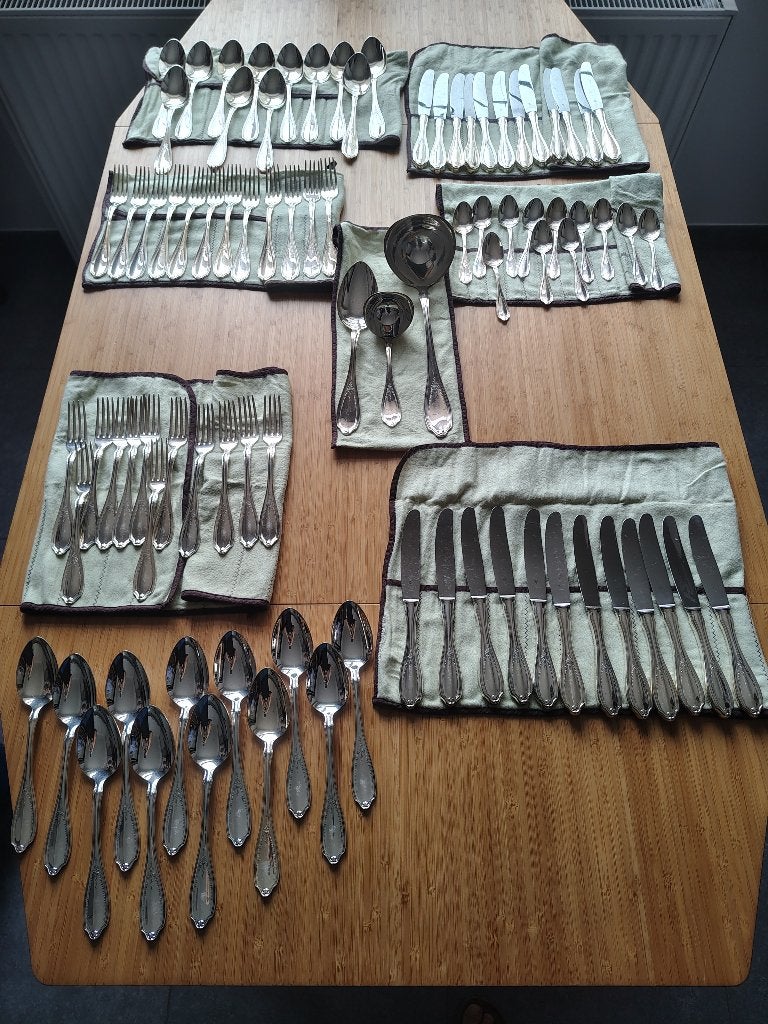 WMF vintage bestek met volledige service, Huis en Inrichting, Ophalen, Gebruikt, Zilver, Bestekset