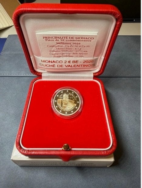 Monaco 2026 - 2 euro - Duche de Valentinois - Proof, Ophalen of Verzenden, Monaco, 2 euro