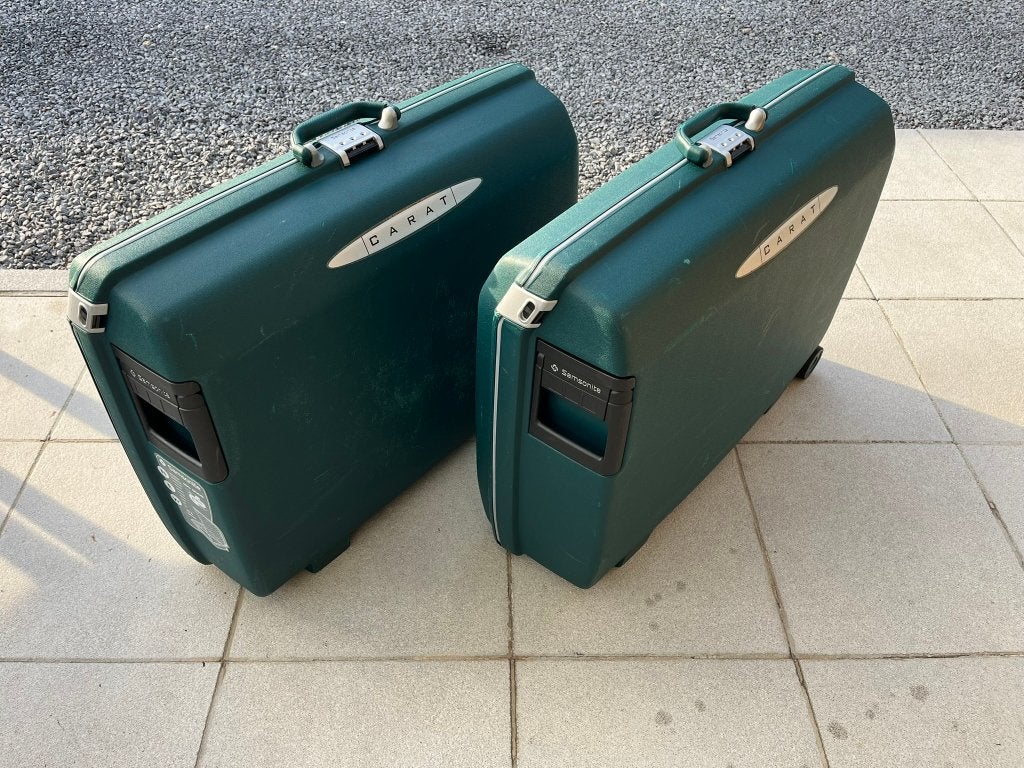 2 reiskoffers Samsonite Carat, Ophalen, Uitschuifbare handgreep, Gebruikt, 20 tot 30 cm