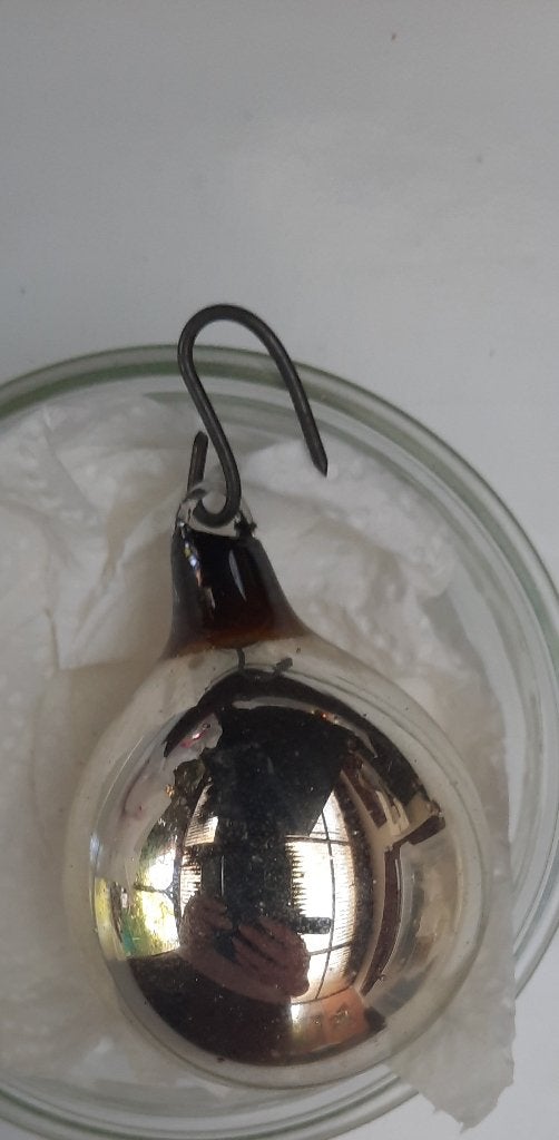 Boule de Noël ancienne en verre Ajeko, Enlèvement ou Envoi, Utilisé
