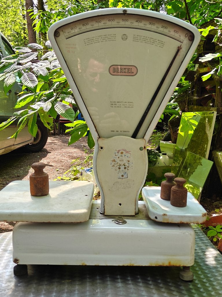 Weegschaal Berkel - email, Antiquités & Art, Antiquités | Outils & Instruments, Enlèvement