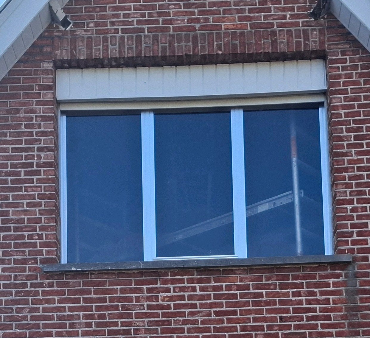 Aluraam - enkel glas - rolluik, Ophalen, Gebruikt, Aluminium, 150 tot 225 cm