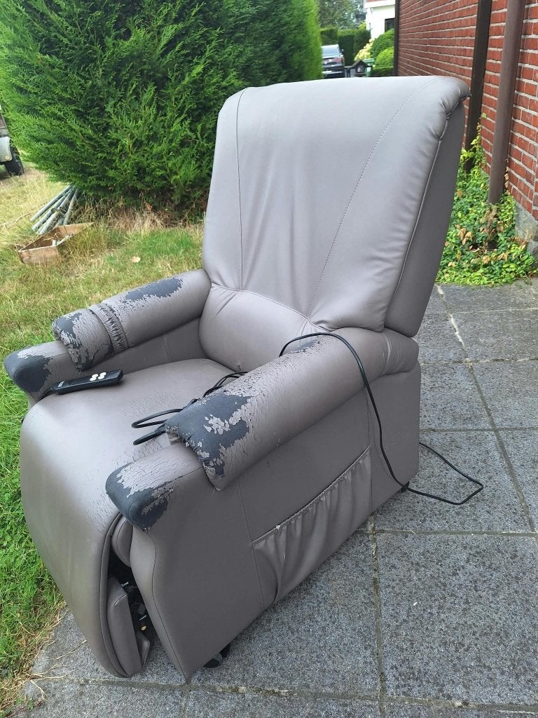 Fauteuil inclinable à réglage électrique - gratuit, Enlèvement, Utilisé, Synthétique