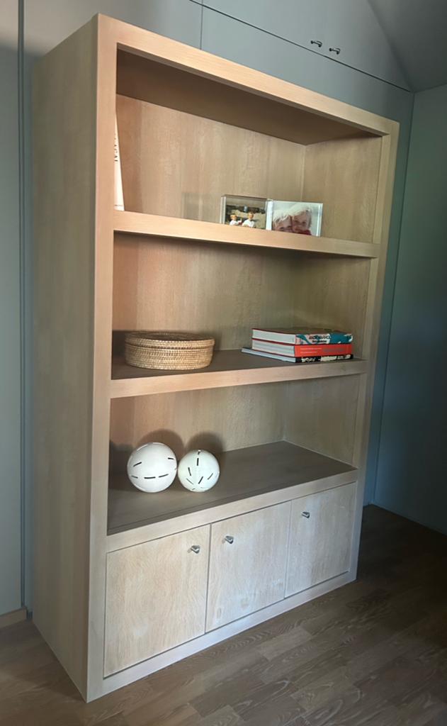Boekenkast in eik, Huis en Inrichting, Kasten | Buffetkasten, Ophalen, 100 tot 150 cm, Eikenhout, 150 tot 200 cm